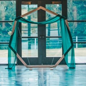 Green Sheer Fabric Drapery